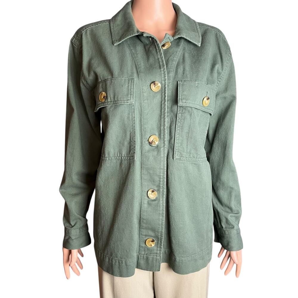 Free Assembly Green Shirt Jacket Large Utility Military Streetwear Gorpcore